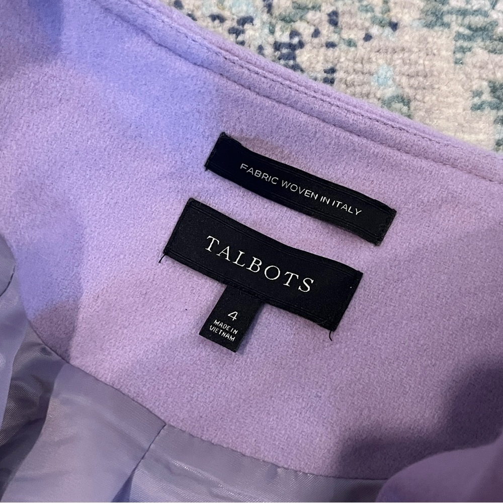 Talbots Wool Lavender Scalloped Classic Women's Old Money Jacket - Picture 15 of 15